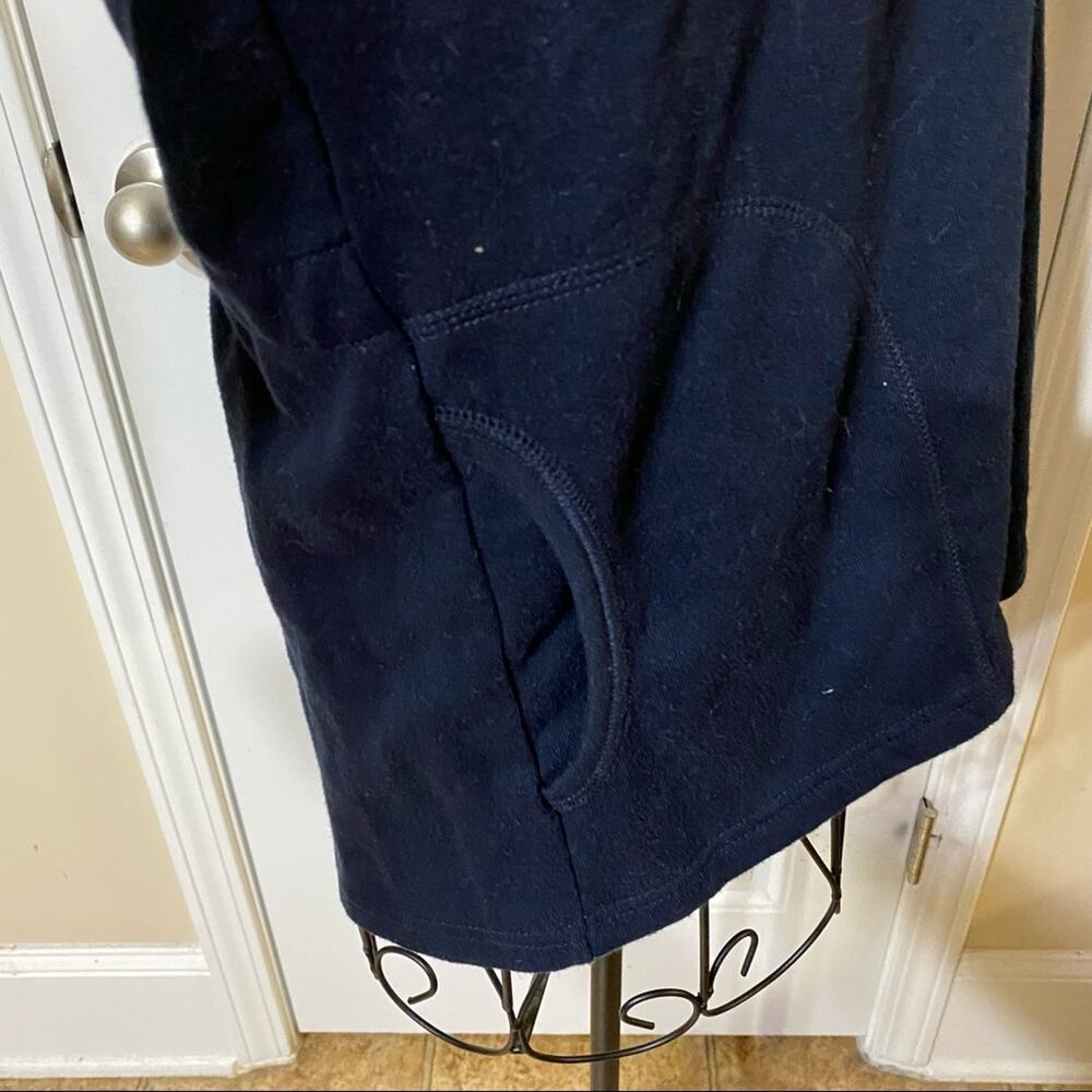 PJ Salvage Hoodie Jacket Size Medium Navy Blue Zip Front Shearling Lined Hood - Picture 8 of 11